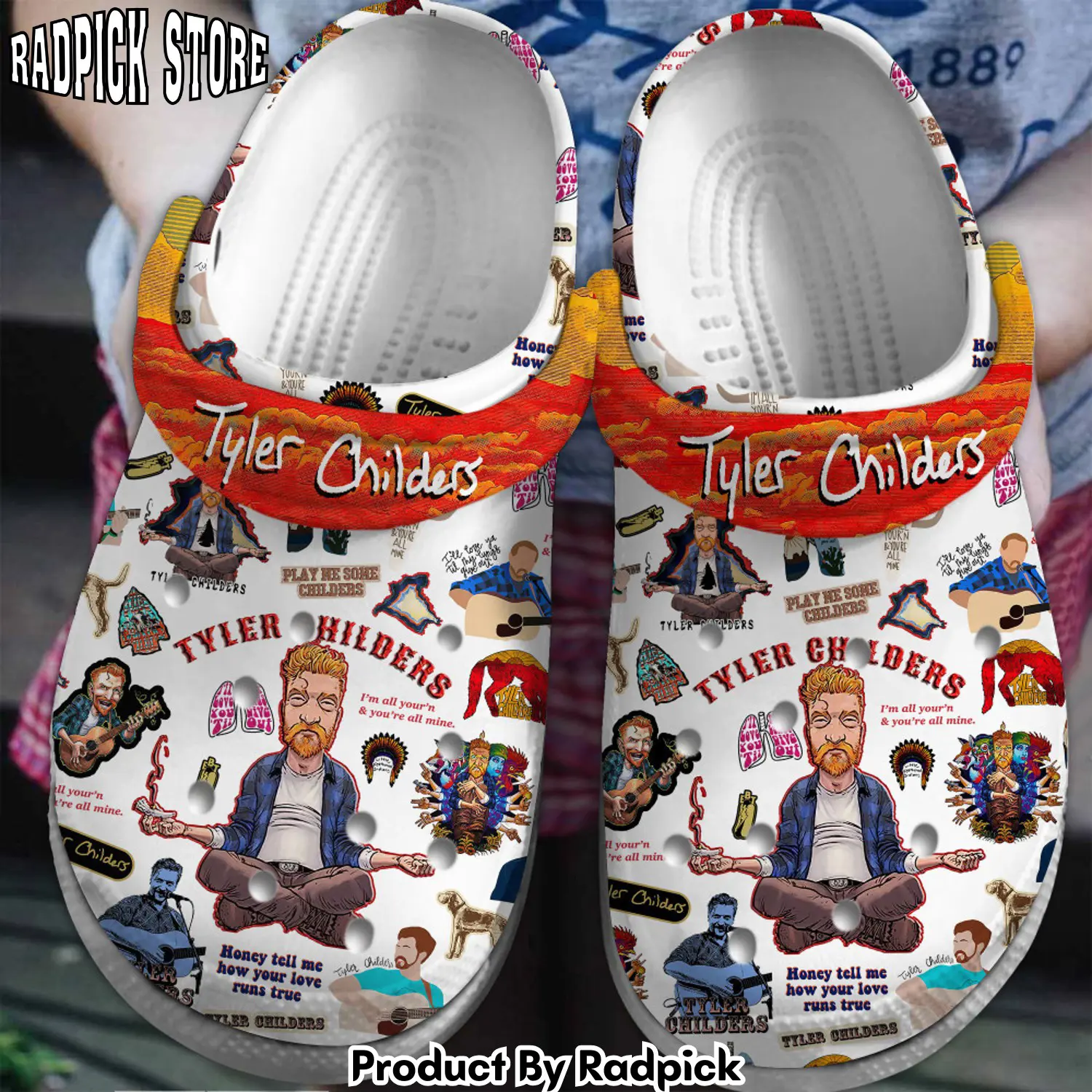 Radpick premium tyler childers music clogs shoes comfortable for men women rp6522032